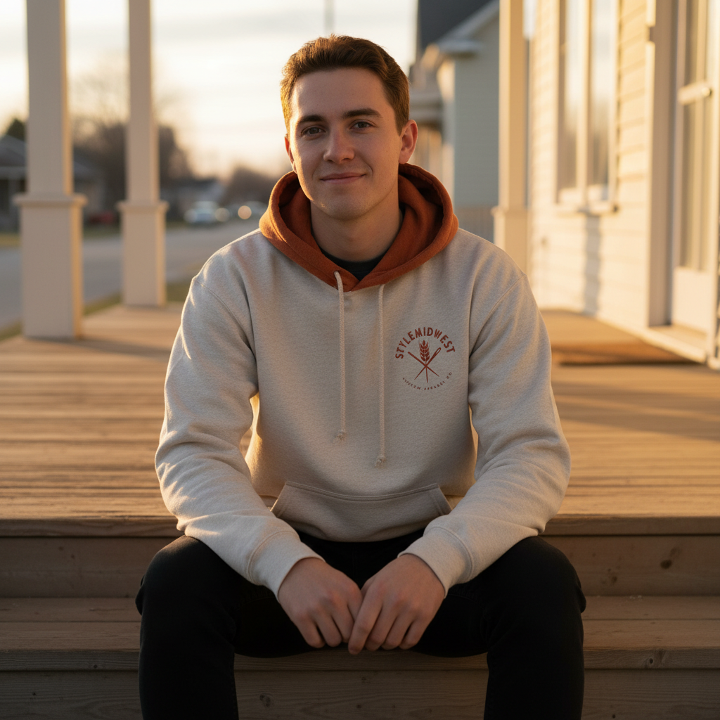 StyleMidwest custom hoodie with embroidered patch