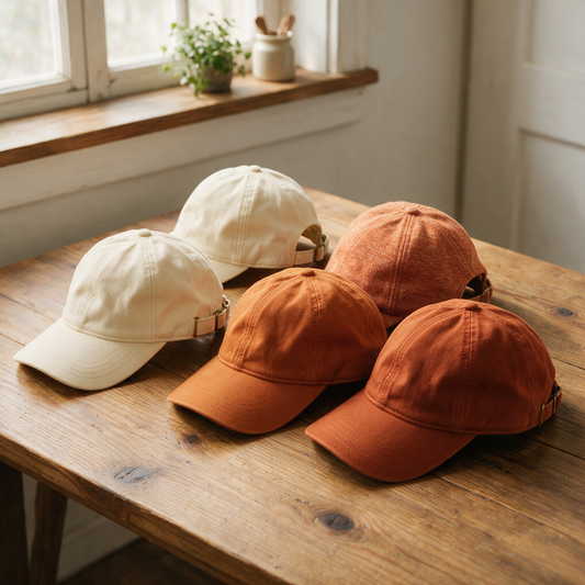 Group of blank caps for bulk custom orders